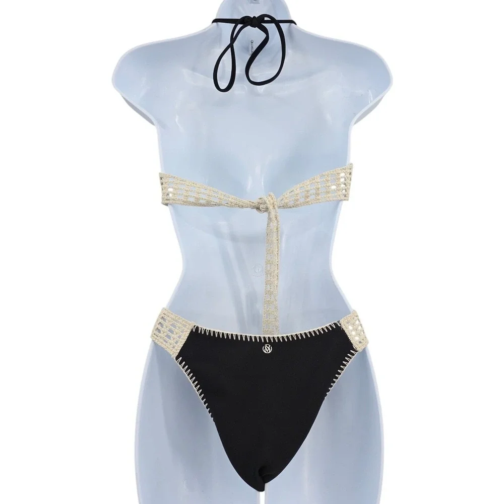 VICTORIA'S SECRET Womens S Archives Crochet Scuba Cheeky Monokini Swimsuit NWT